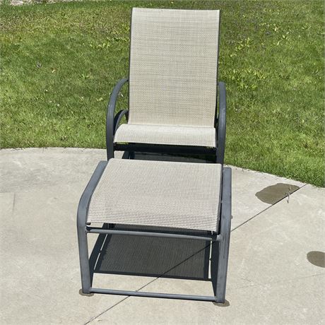 Winston Patio Sling Chair with Ottoman