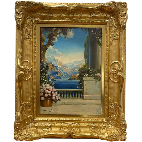 1929 Atkinson Fox "Land of Dreams" Signed & Framed Original Canvas Art