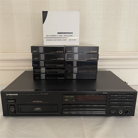 Pioneer Multi-Play Contact Disc Player Model PD-M455 w/ Compact Disc Magazines