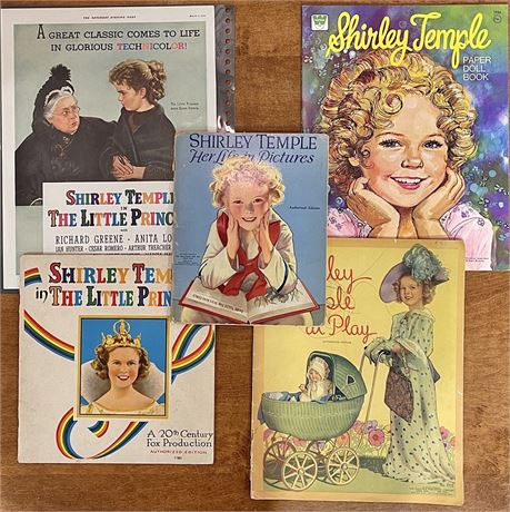 Vtg Shirley Temple Paper Doll Book & Other Collectable Books / Newspaper Page