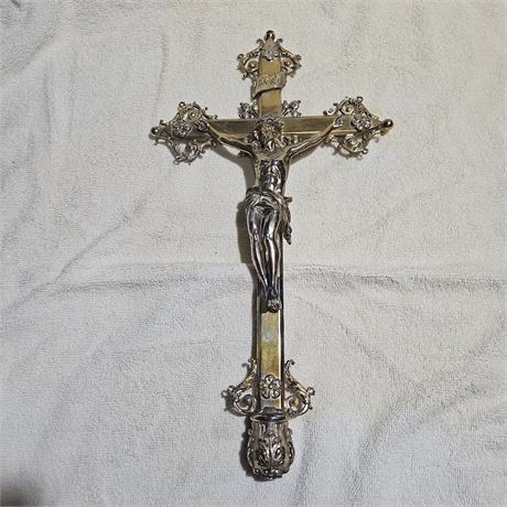 Vintage Crucifix | " Religious Cross with Jesus | Catholic Home Altar Decor |