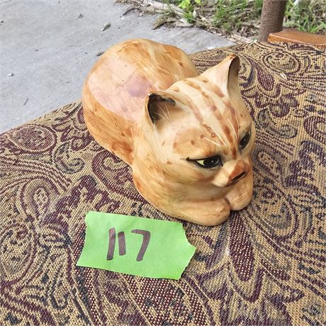 Orange Cat Figurine bank