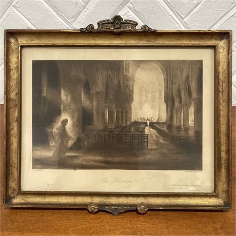 Antique A.E. Borthwick "The Presence" Framed Art Print