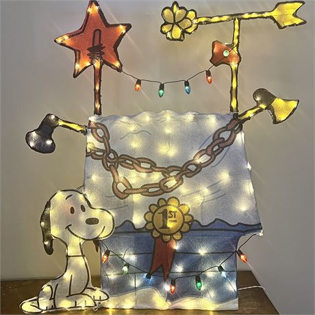 48" Pre-Lit Snoopy 2D Christmas Outdoor Decor