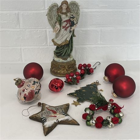 Angel Music Box w/ Coordinated Christmas Decor