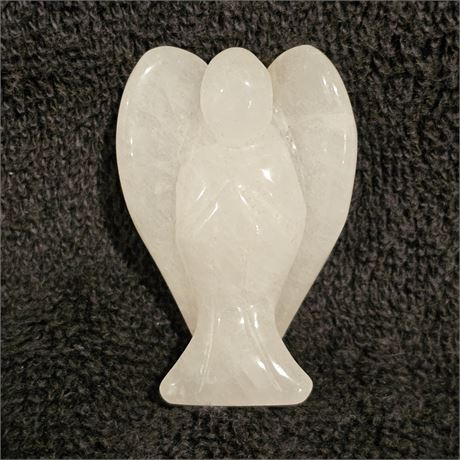 White Jade Carved Healing Crystal Guardian Angel