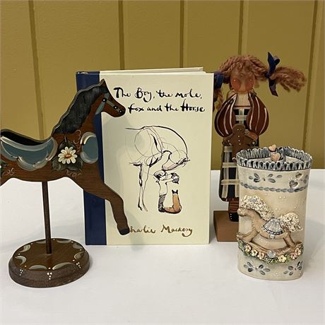 Hand Crafted Country Kids Decor w/ Kids Book by Charlie Mackesy
