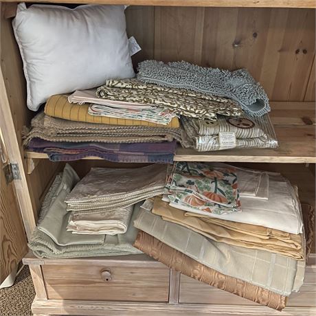 Linens (Mainly Table Linens) in Earth Tones