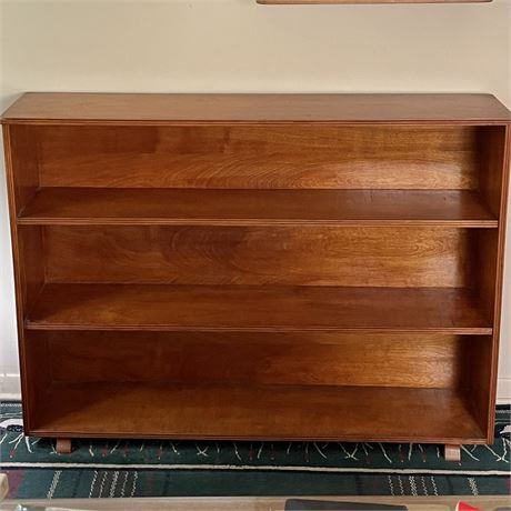Solid Wood 4-Tier Bookshelf