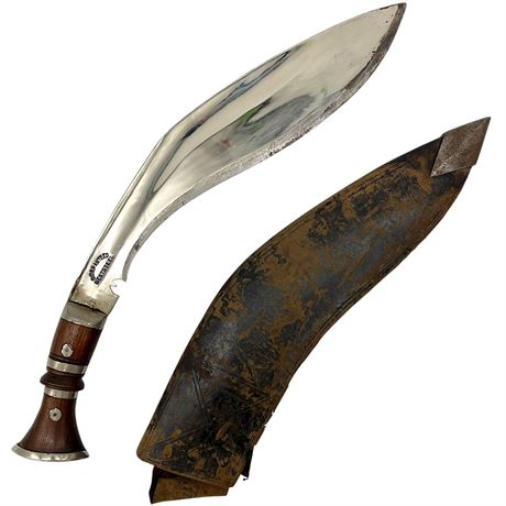 Gurkha Kukri Combat Knife w/ Leather Sheath