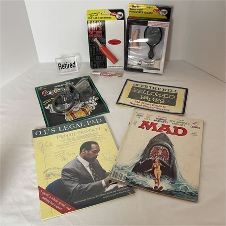 Novelty Gifting Lot with Mad Magazine and New Gag Gifts