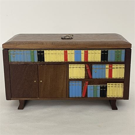 Vtg Tilso Wooden Musical Cigarette Box