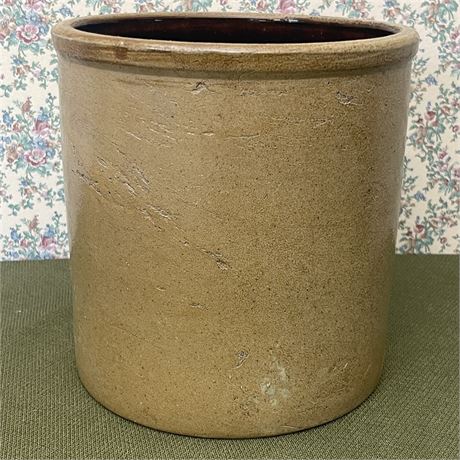 Antique Tan Glazed Stoneware Crock