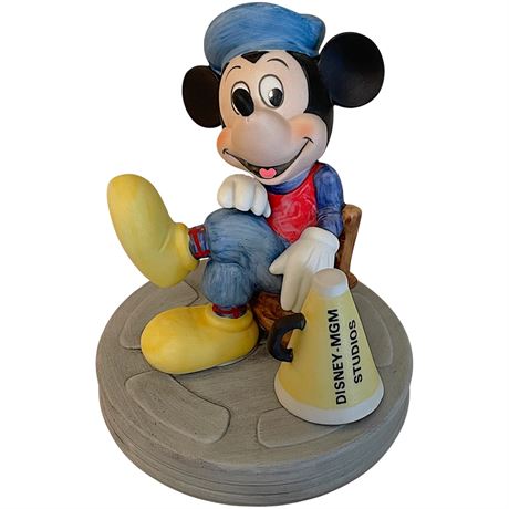 Vtg Disney Mickey Mouse Director Porcelain Figurine