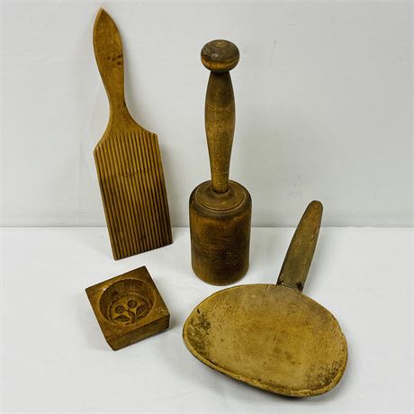 Primitive Kitchen Bundle with Butter Scraper, Masher and More