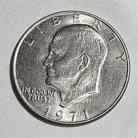 1971 Eisenhower dollar coin.