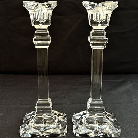 Mikasa Blossom Crystal Candle Holders with Box