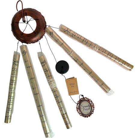 NIB 40” Carson Sonnet Chimes "Serenity Prayer" Windchime