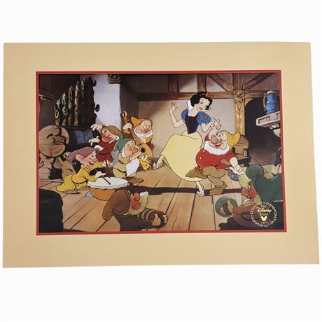 1994 Disney's Snow White Exclusive Commemorative Gold Seal Frameable Lithograph