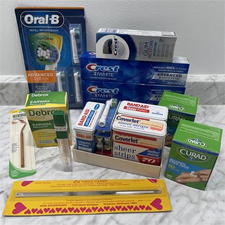 Dental Hygiene and First Aid Items