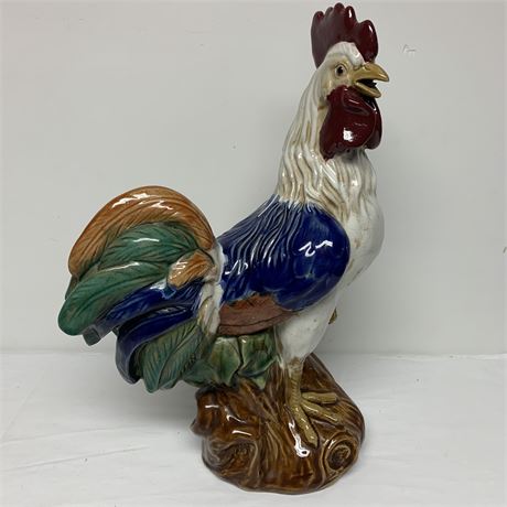 Ceramic Rooster Statue - 16.5"T