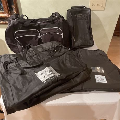 Traveling Bags with Duffel Bag, Adidas Shoe Bag and Garment Bags