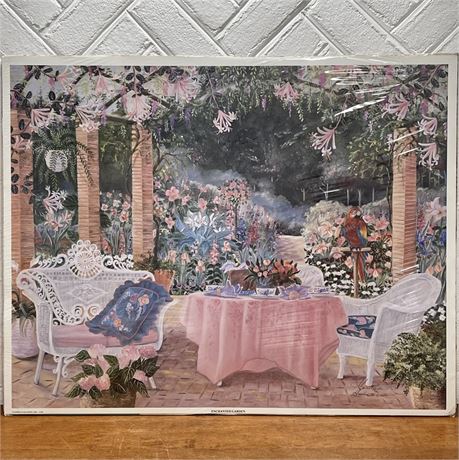 1989 Consuelo Gamboa Signed "Enchanted Garden" Art Print