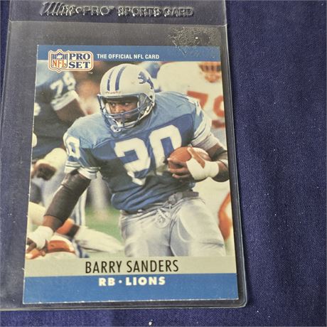 Barry Sanders 1990 *Rookie Card* in Protective Sleeve Lot 2