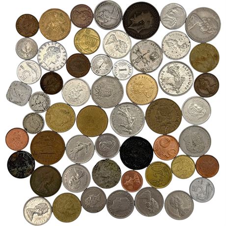 Mixed Variety of Foreign Coins
