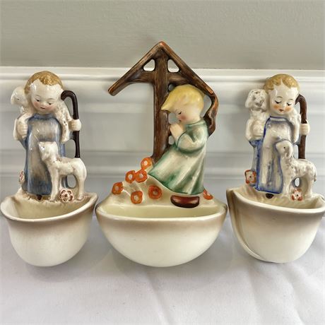 Vtg Goebel Hummel Holy Water Fonts