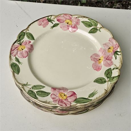 5 Desert Rose by Franciscan Ware Dinner Plate 10 1/2" Hand Decorated USA