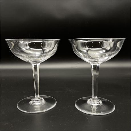 (2) Baccarat Crystal "Coppelia" Champagne Coupes