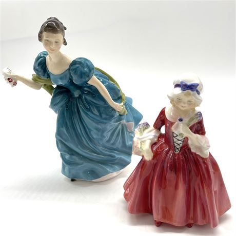 Royal Doulton "Rhapsody" HN3267 and "Lavinia" HN1955 Bone China Figurines