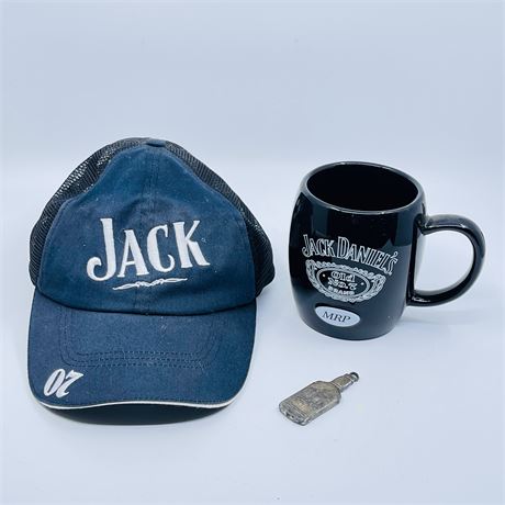 Jack Daniels Whiskey Promotional Item Grouping