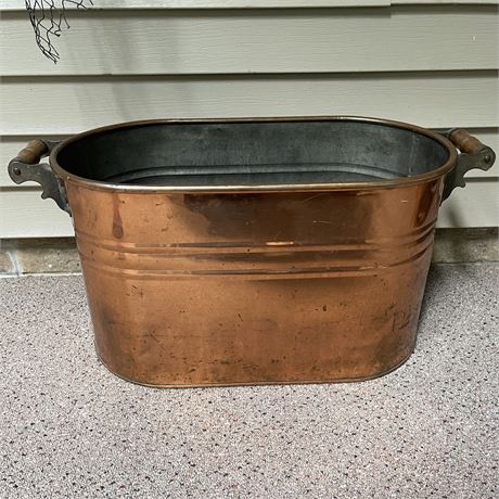 Antique Copper Boiler Wash Pot