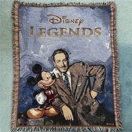 Walt Disney and Mickey Mouse Knitted Throw Blanket