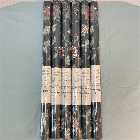 (6) Unopened Prepasted Strippable Wallcovering Rolls