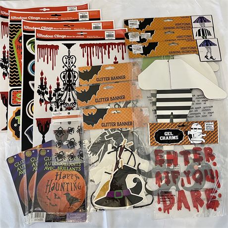 Halloween Party Decorations (Window Clings, Banners and More)