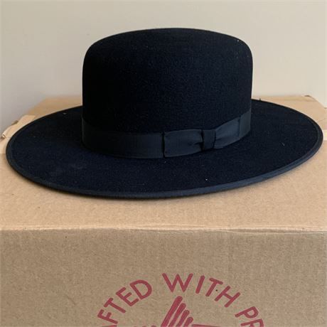 New - Lenox Genuine Fur Felt Amish Hat - Size 7 1/8