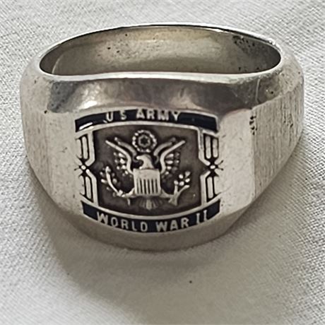United States Army Eagle WW2 RING Sterling SILVER RING