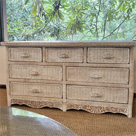 Pier 1 Imports Jamaica Collection Wicker 7-Drawer Dresser