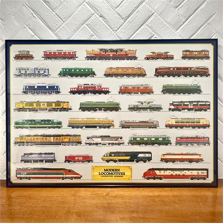 Modern Locomotives Poster - Framed