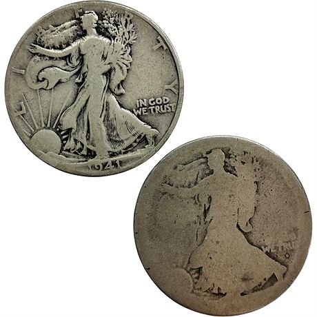 Walking Liberty Silver Half Dollar Coins
