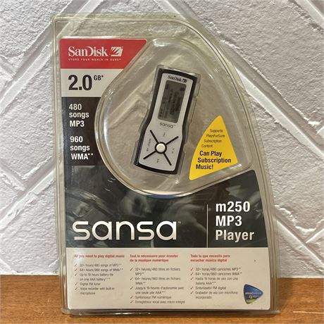 NIB SanDisk Sansa M250 2GB MP3 Player