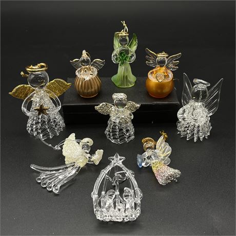 Spun Glass, Blown Glass and Lead Glass Angel Ornaments