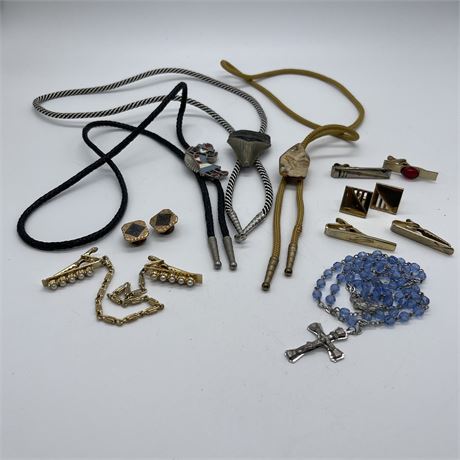Bolo Ties, Tie Clips, Cuff Links and More