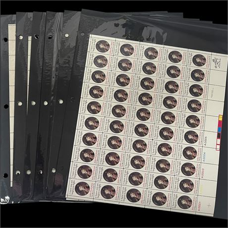 12 Full Sheets of Collectible Stamps