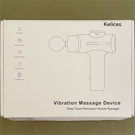 NIB Kelices Vibration Massage Device Deep Tissue Percussion Muscle Massager