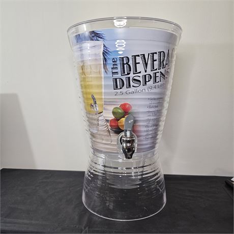2.5 Gallon Clear Acrylic Beverage Dispenser
