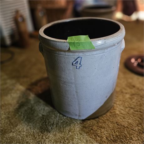 4 Gallon : Stoneware crock,